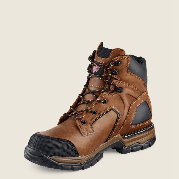 Safety Støvler Herre - Red Wing Flexforce® - 6-Inch Waterproof Toe - Brune/Sort - DBPZES-481